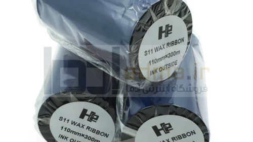 ریبون لیبل پرینتر H2 وکس 110×300 WAX مشکی اچ تو