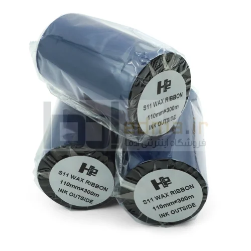 ریبون لیبل پرینتر H2 وکس 110×300 WAX مشکی اچ تو