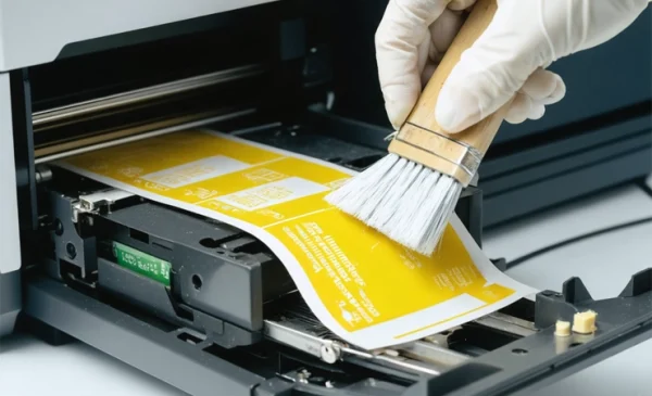 تمیز کردن داخل چاپگر لیبل